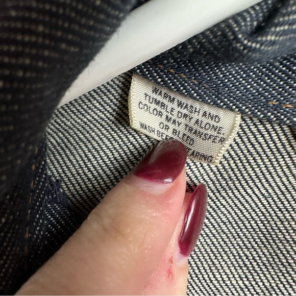 Levi’s orange tab 1970’s kid’s denim snap button embroidered “Clark” jacket - Picture 6 of 9